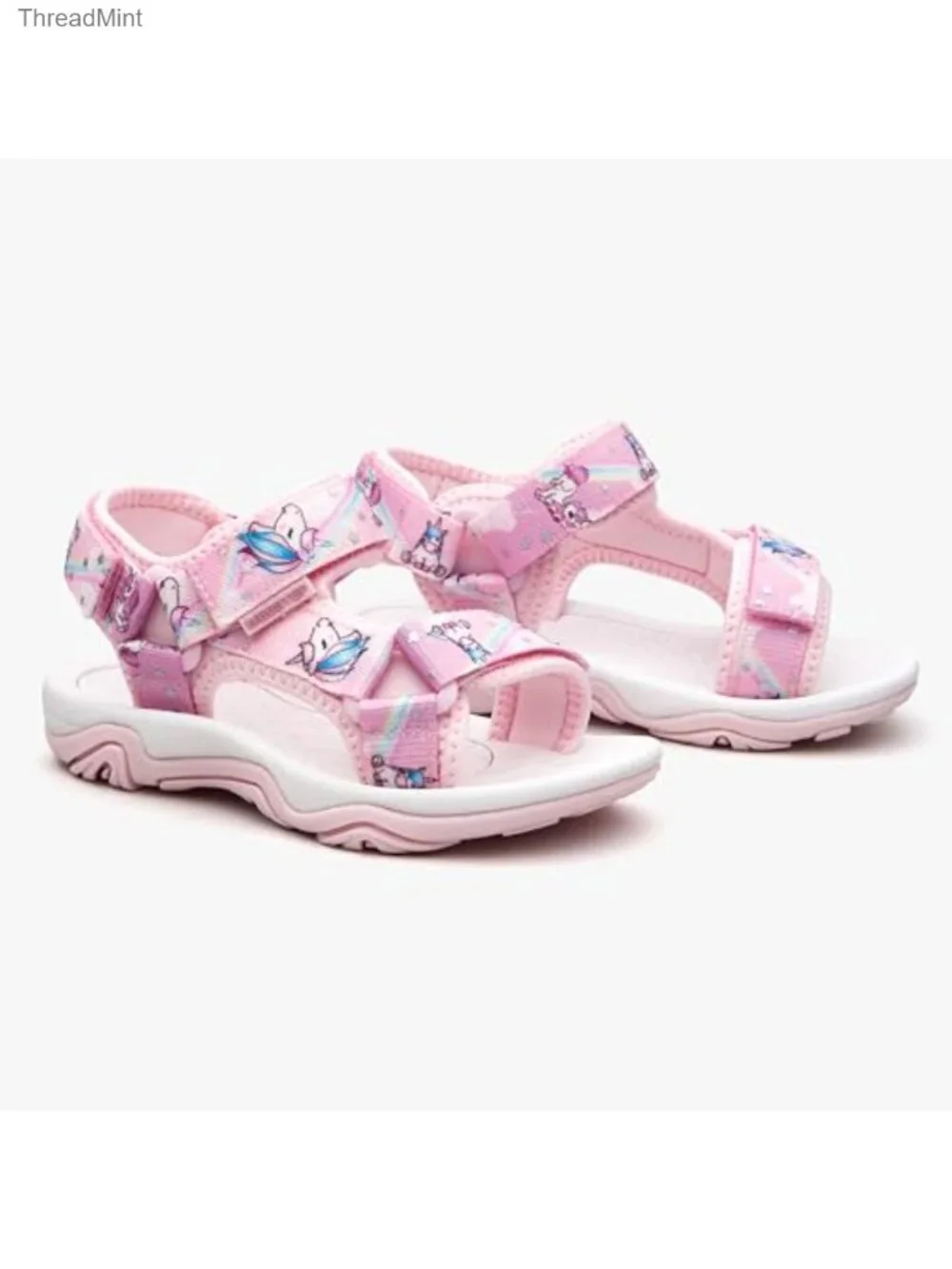 Kids Adjustable Strap Sandals for Toddler Little Kid, Hook Loop Closure,